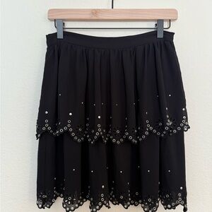 🖤 michael kors tiered black eyelet skirt